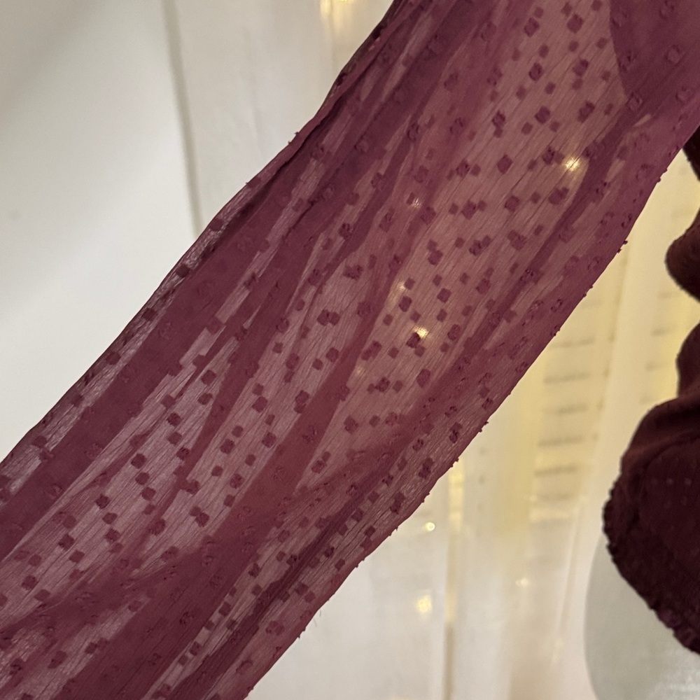 Abercrombie & Fitch Deep Burgundy Blouse - Picture 5 of 8